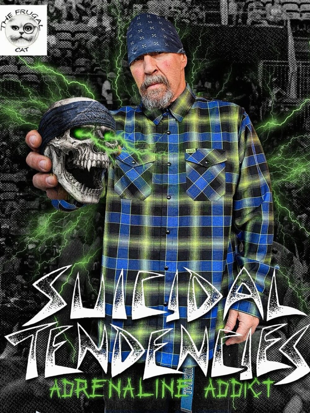 DIXXON FLANNEL x SUICIDAL TENDENCIES - ADRENALINE ADDICT Flannel - Men's 2XL